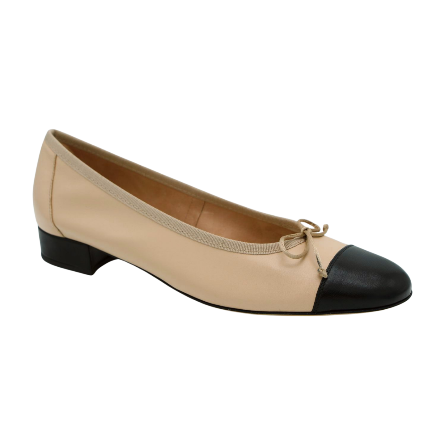 FABUCCI Camel & Black leather Ballet Flat