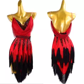 Fiery Affordable Fringed Latin Dress | LQ460