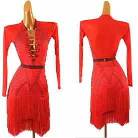 Flame-Kissed Dance Latin Dress | LQ412