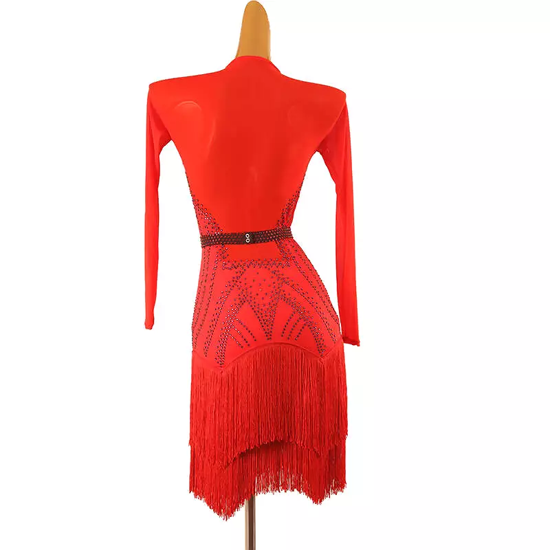 Flame-Kissed Dance Latin Dress | LQ412