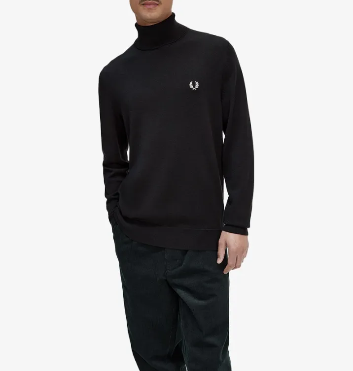 FRED PERRY  |Unisex Wool Street Style Long Sleeves Plain Cotton Oversized