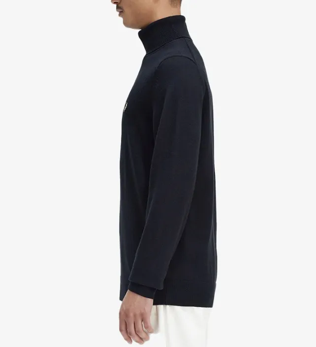 FRED PERRY  |Unisex Wool Street Style Long Sleeves Plain Cotton Oversized