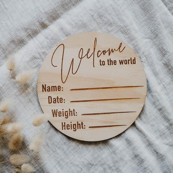 Hello Fern 'Welcome to the World' Birth Announcement Disc - Classic