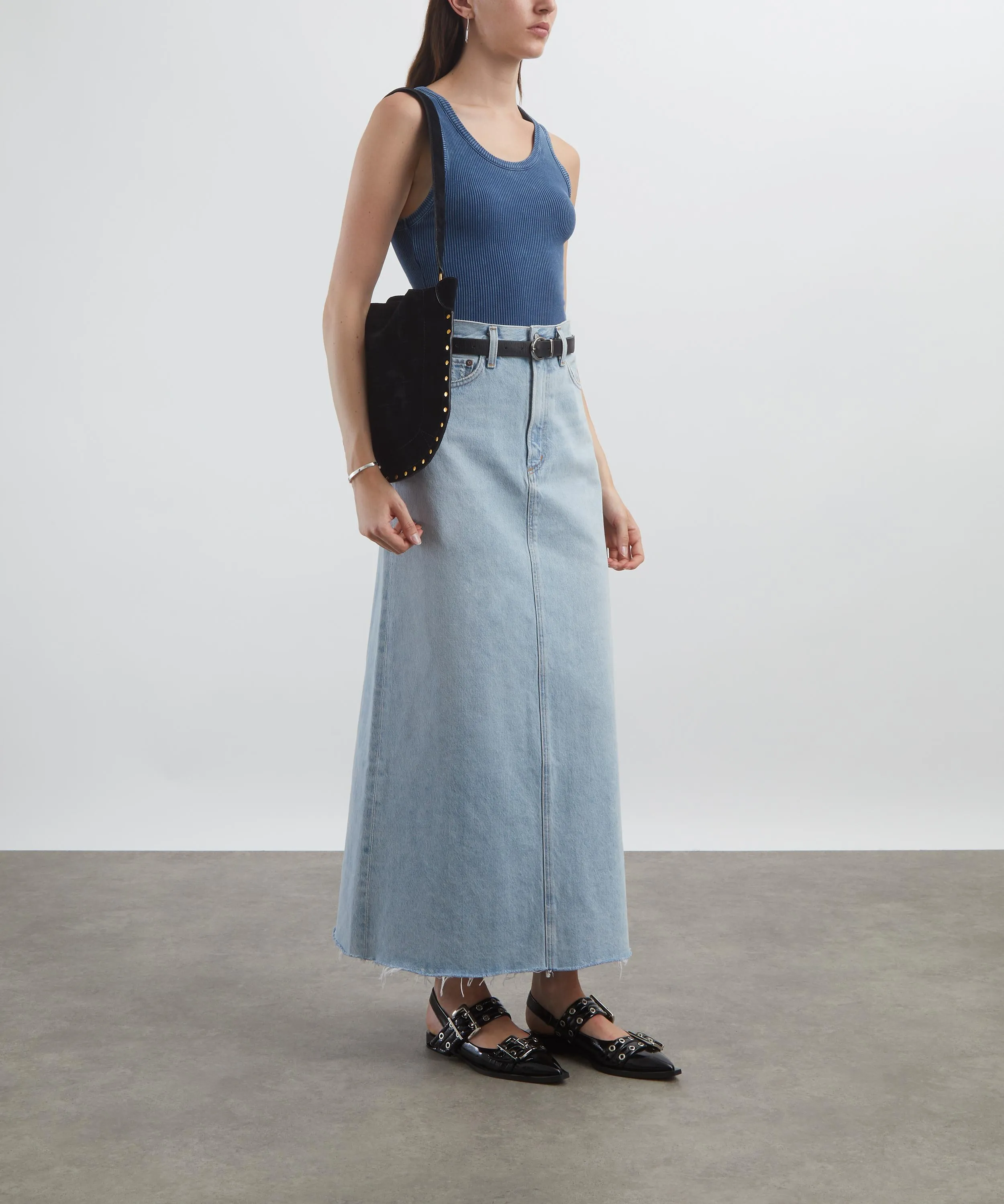 Hilla Denim Maxi-Skirt in Practice