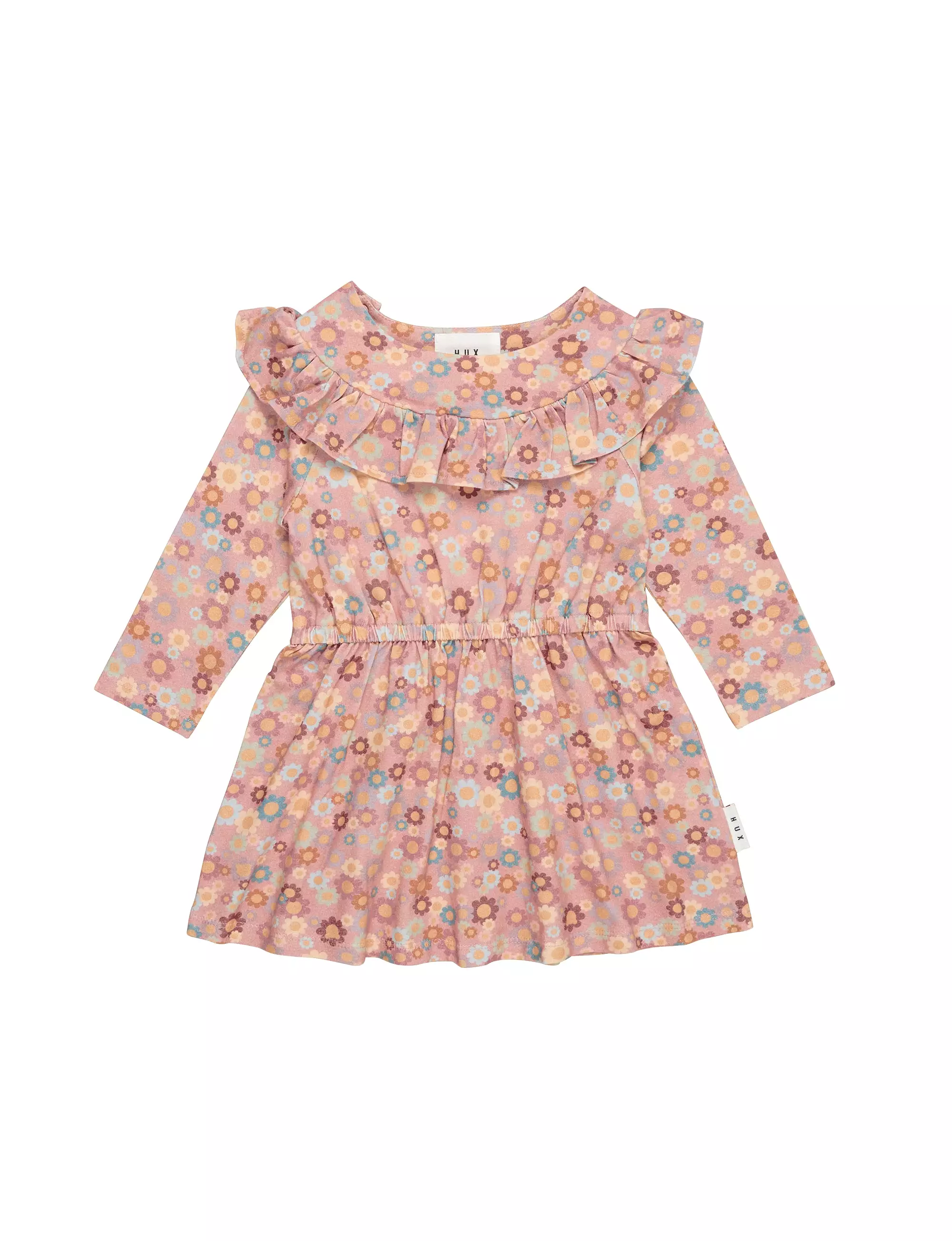 Huxbaby Rainbow Flower Bear Frill Dress