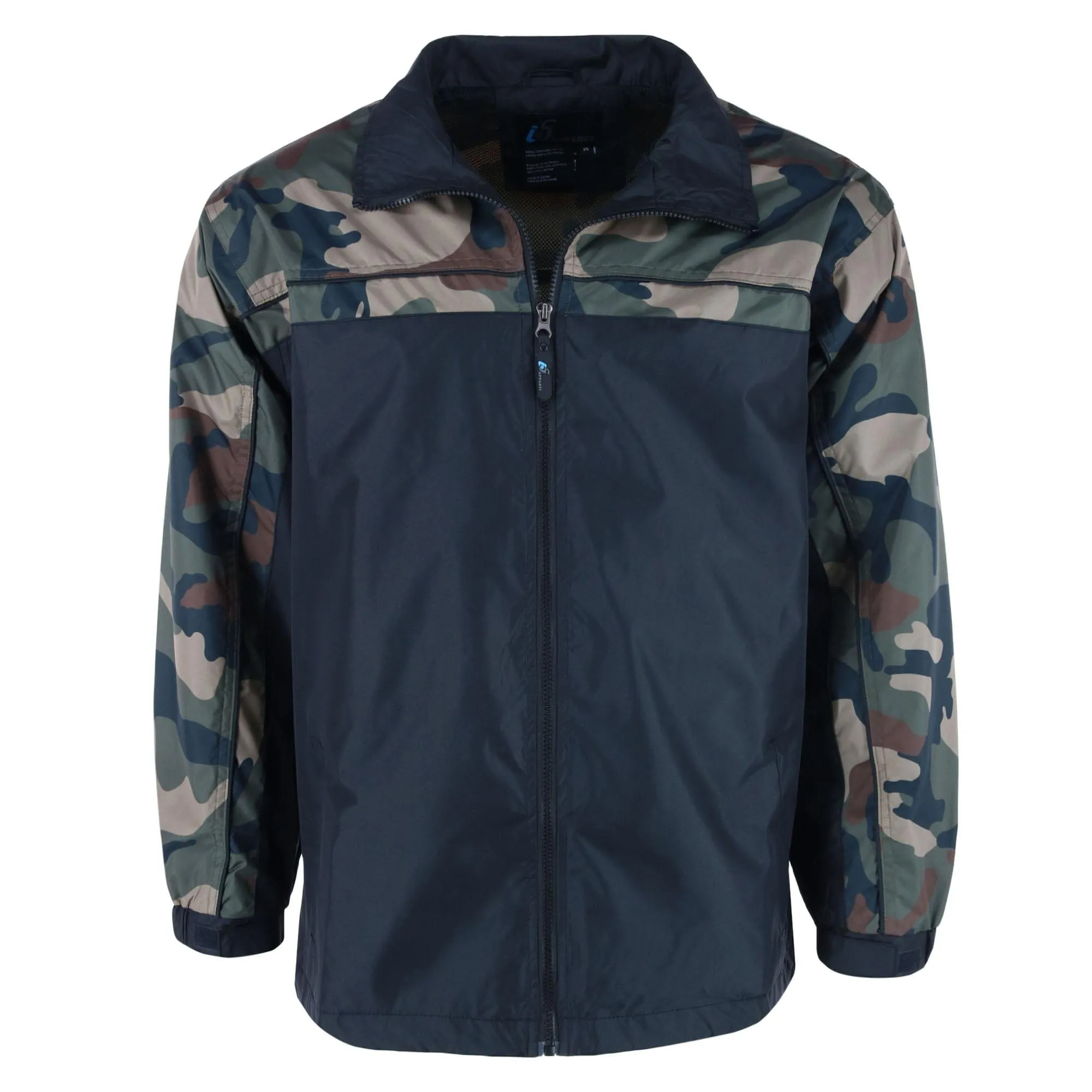 I5 Apparel Men's Camo Lightweight Winderbreaker Rain Jacket