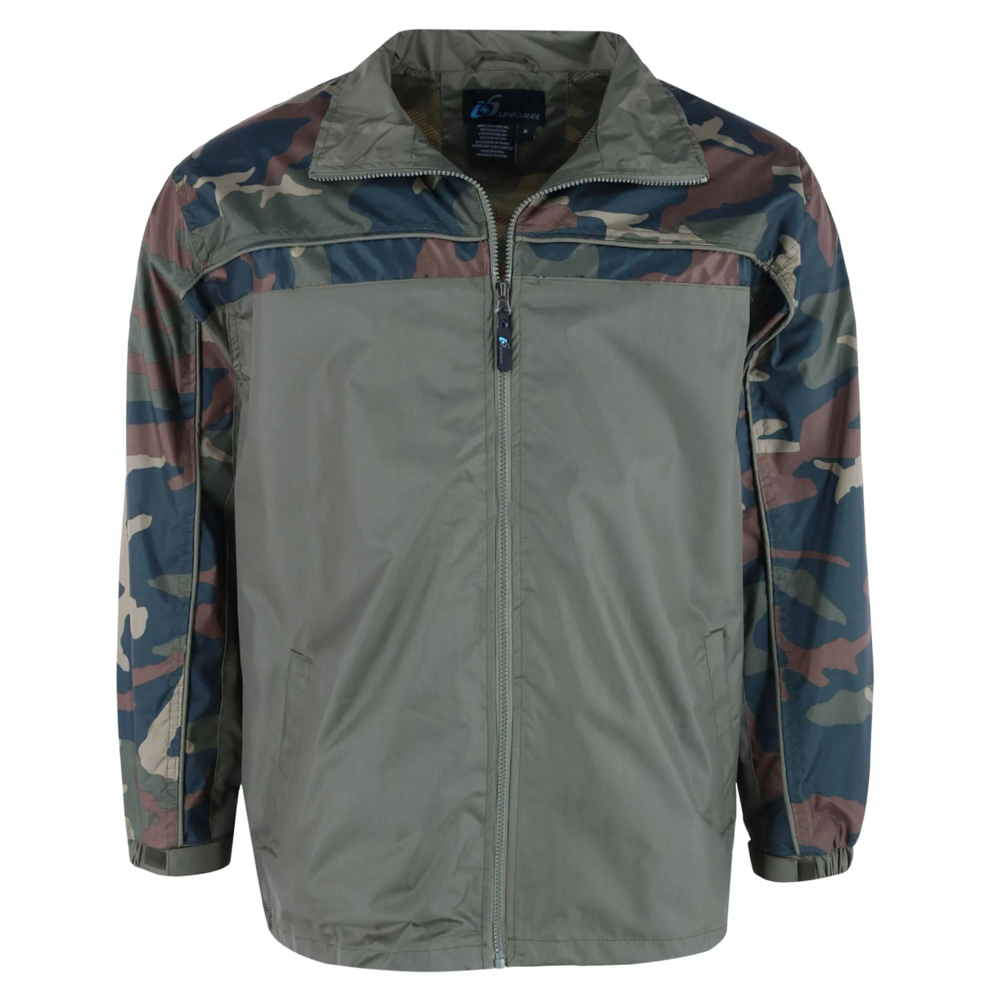 I5 Apparel Men's Camo Lightweight Winderbreaker Rain Jacket