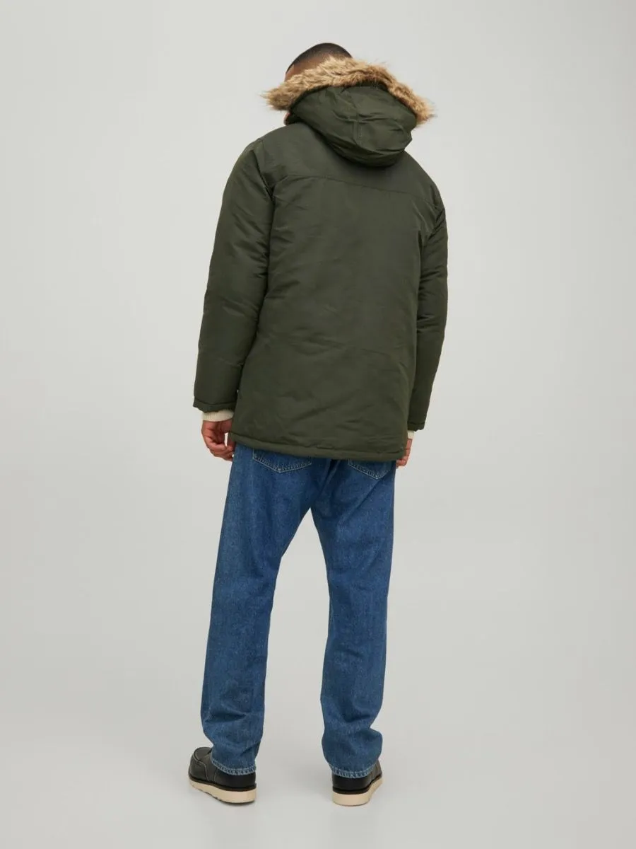 Jack & Jones Hooded Craft Parka Jacket Rosin