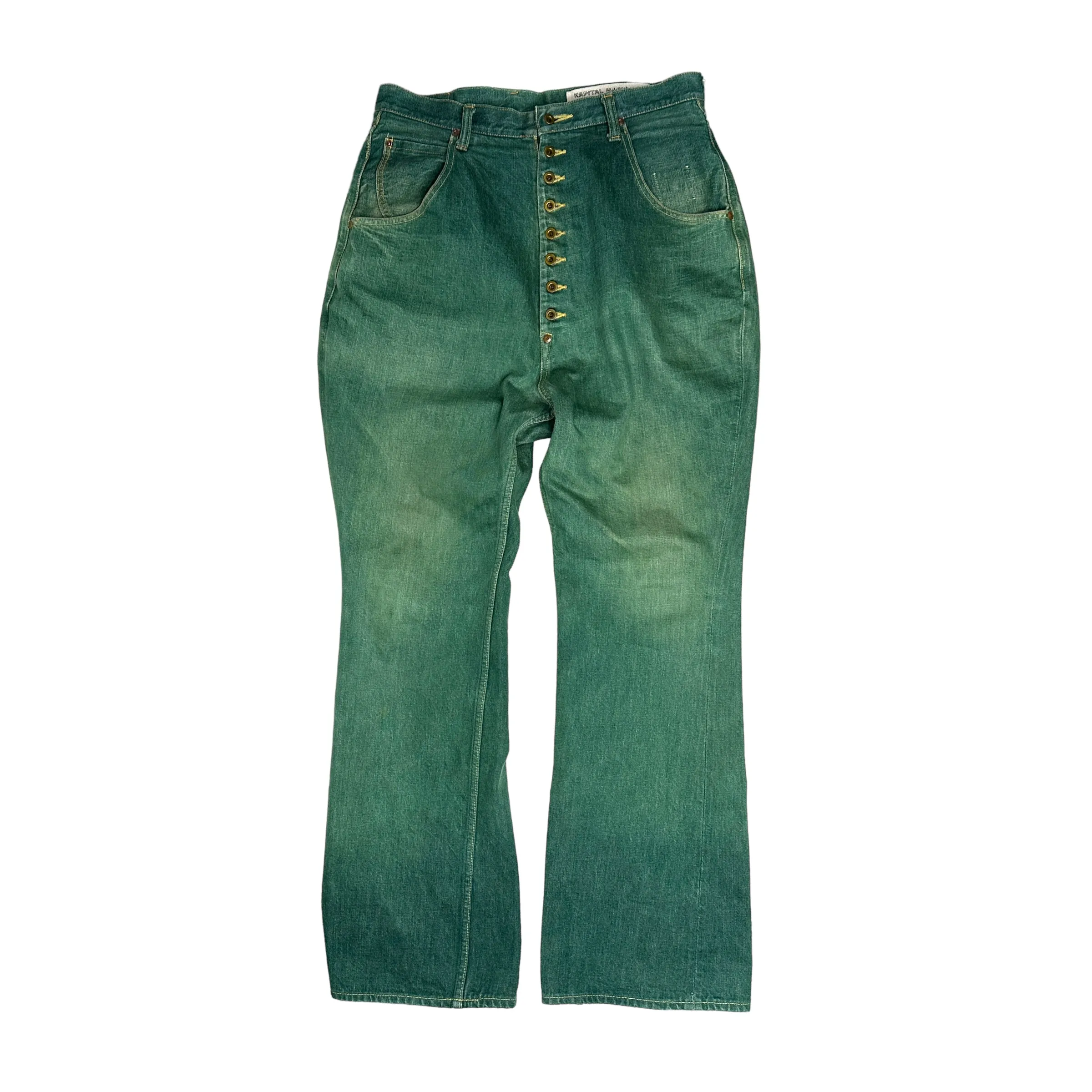 KAPITAL EMERALD WASH HIGH WAISTED JEANS