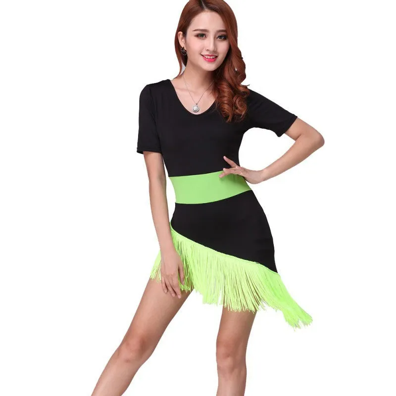 Latin Dance Dress Women Costume Salsa Cha Cha Rumba Ballroom Dance Sexy Skirts 16PY SM6