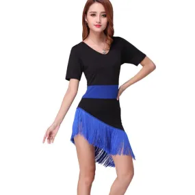 Latin Dance Dress Women Costume Salsa Cha Cha Rumba Ballroom Dance Sexy Skirts 16PY SM6