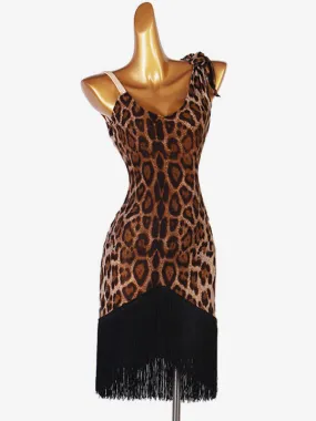 Latin Dance dresses Leopard Women's Lycra Spandex Dress Latin Dancer dancing Wear