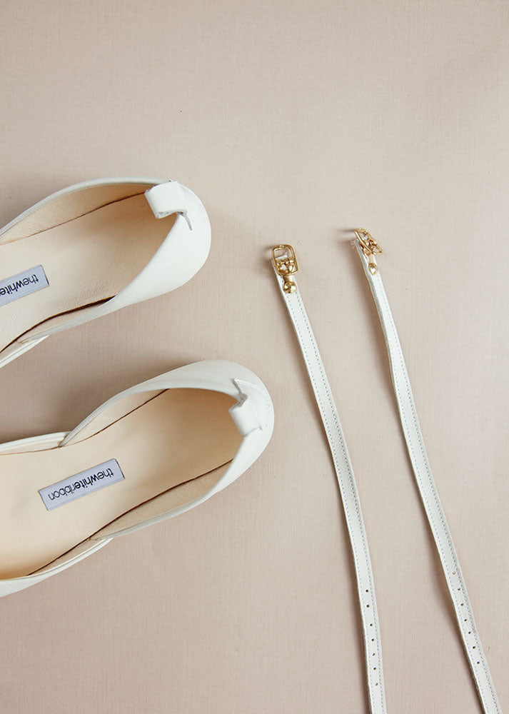 LUNA BALLET FLATS - CREAMY WHITE