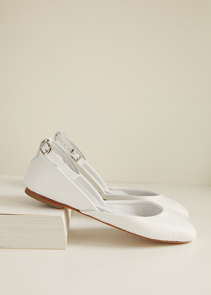 LUNA BALLET FLATS – LILLY WHITE