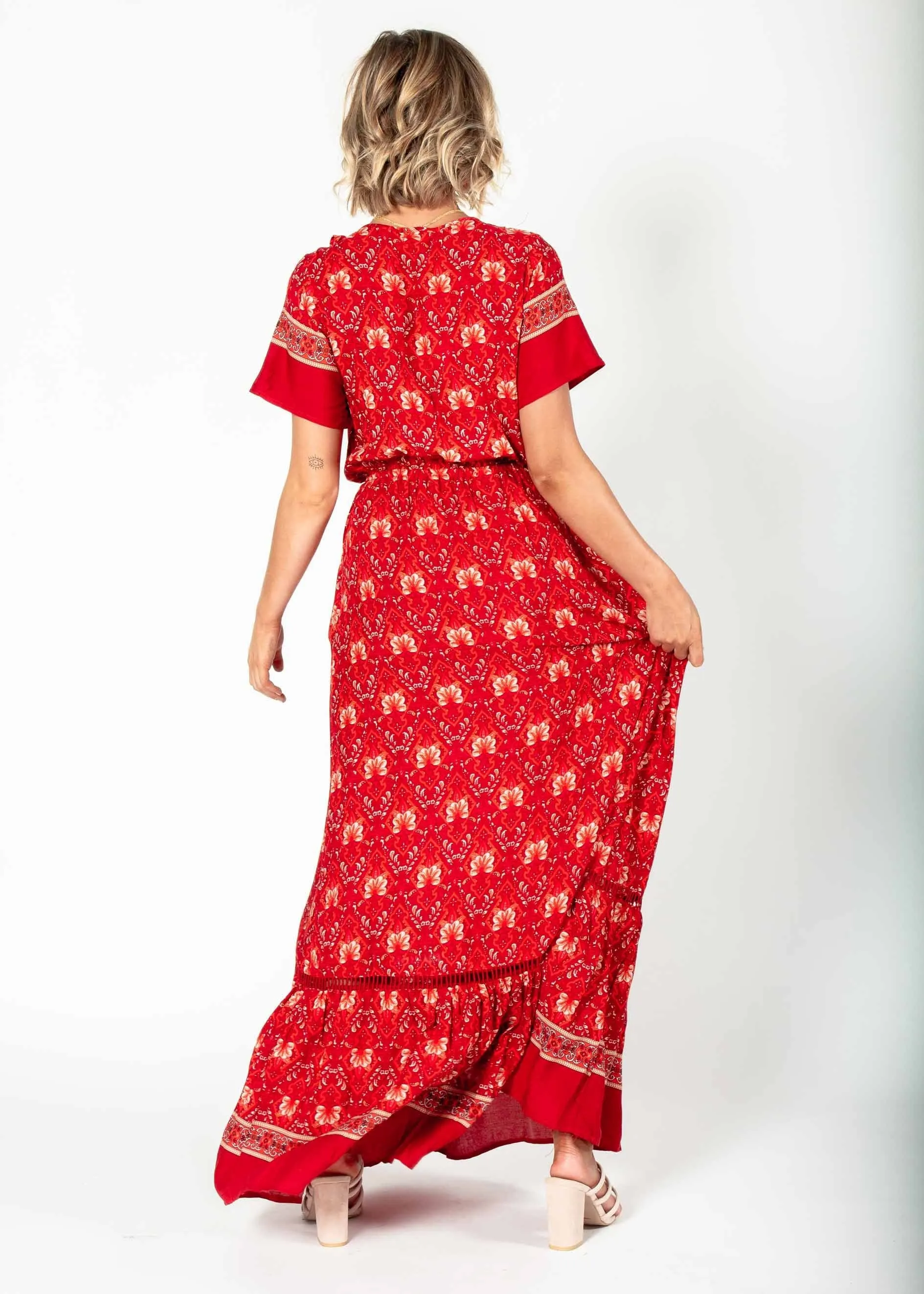 Mabel Tie Maxi Dress - Samba