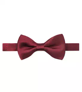 Maroon Satin Bowtie