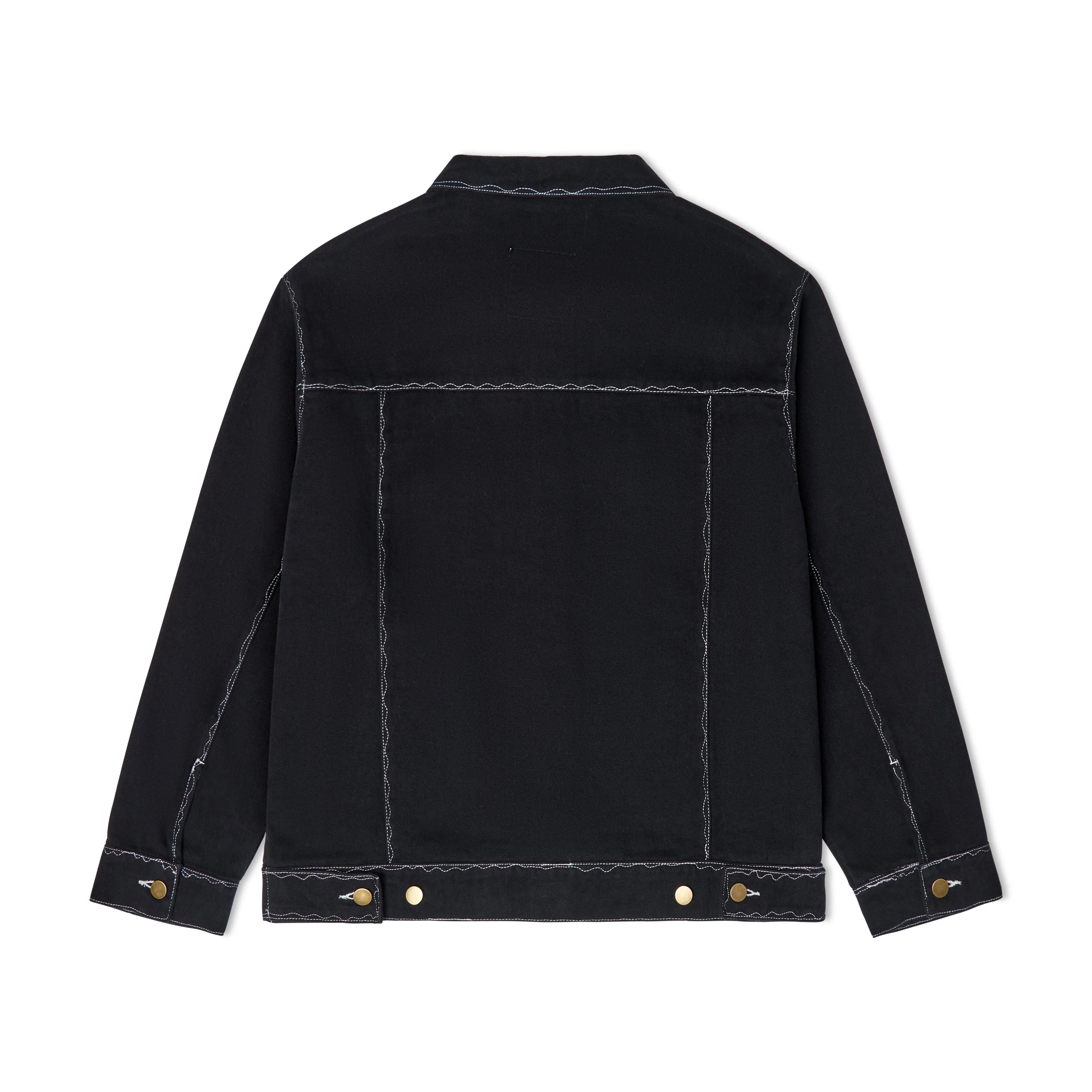 Messy Stitched Work Jacket [Black]