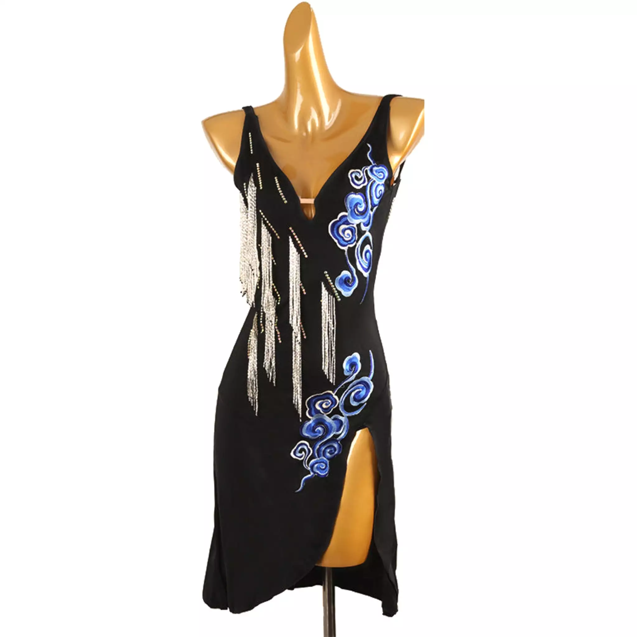 Midnight Bloom Latin Dance Dress | LQ401