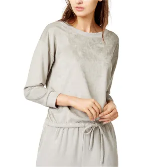 Minkpink Womens Faux-Suede Knit Sweater