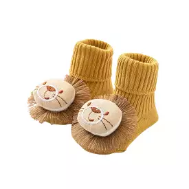 Non-Slip 3D Baby Floor Socks in King of the Jungle