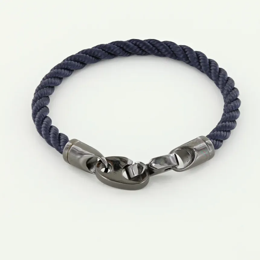 PLAYER SINGLE WRAP SATIN ROPE BRACELET