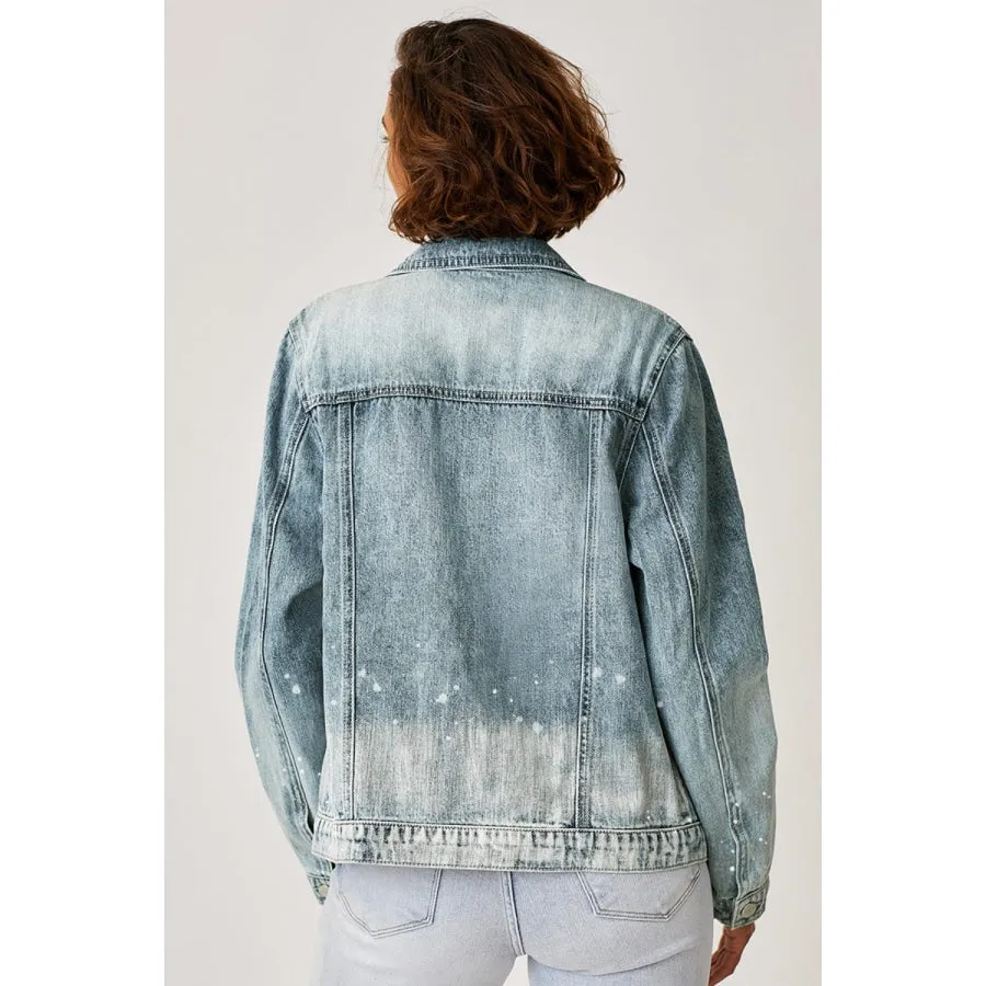 RISEN Button Up Ombre Washed Jacket