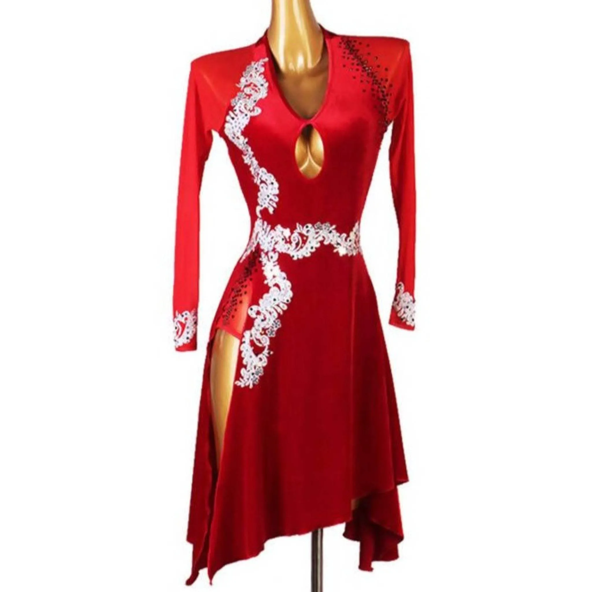 Serenade Latin Dance Outfits | Red/Green/Purple/Black/Blue | LQ207