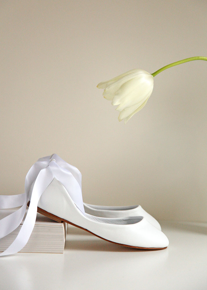 SIENNA BALLET FLATS – LILY WHITE