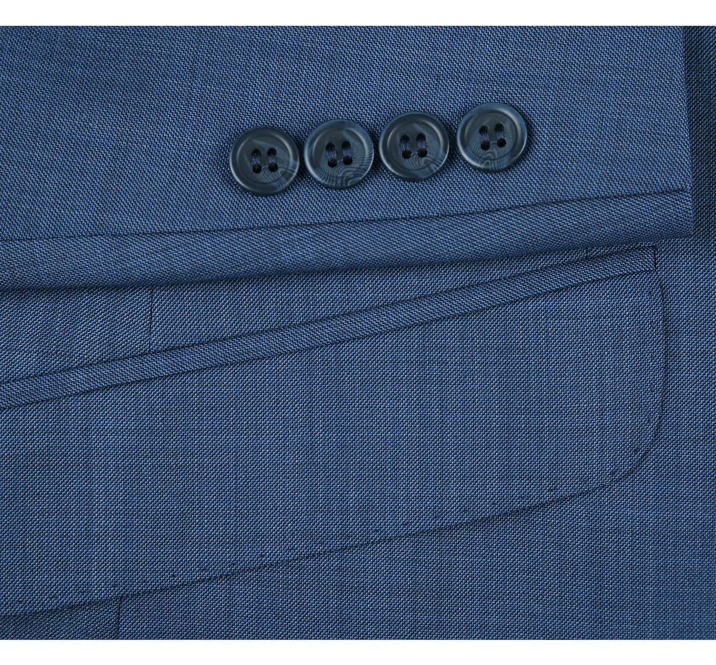 Single Breasted Wool Blend SLIM FIT Suit in Blue (Short, Regular, and Long Available) by Renoir