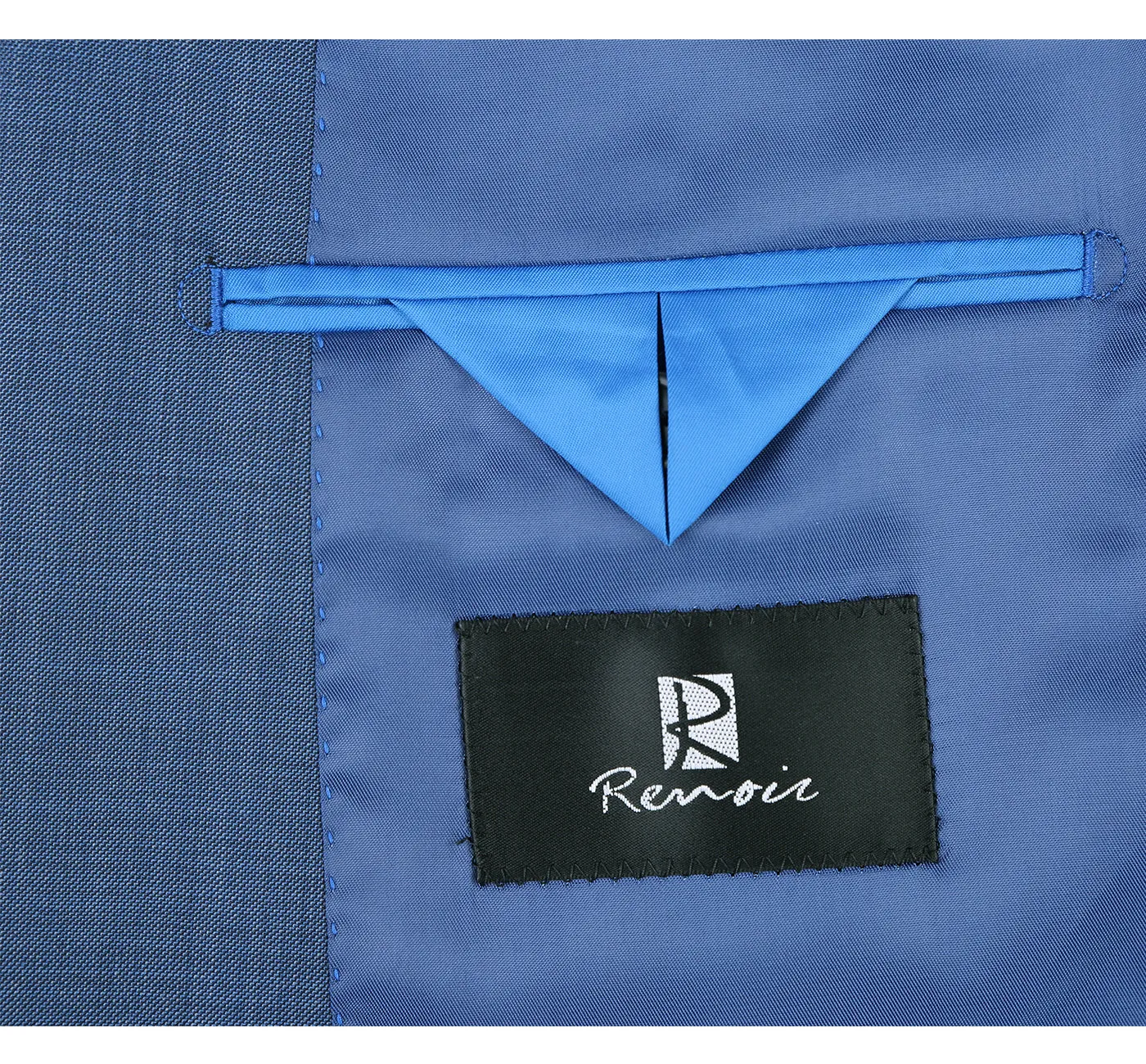 Single Breasted Wool Blend SLIM FIT Suit in Blue (Short, Regular, and Long Available) by Renoir