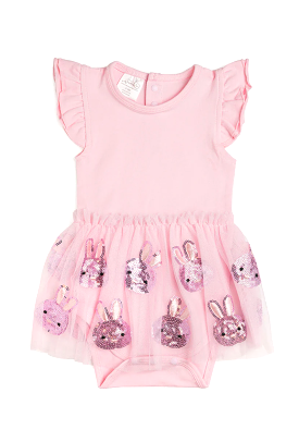 Sweet Wink - Easter Bunny Short Sleeve Tutu Bodysuit