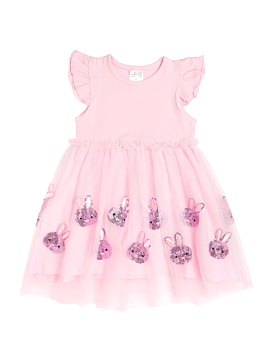 Sweet Wink - Easter Bunny Short Sleeve Tutu Dress