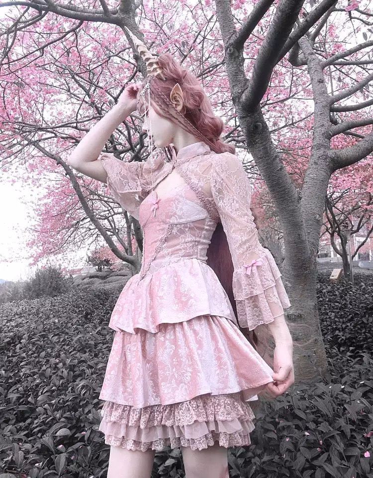 The demon under the Cherry blossom tutu slip dress