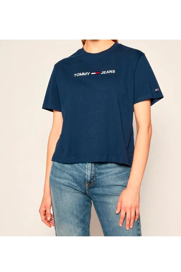 Tommy Hilfiger Women TJW Logo Tee Navy