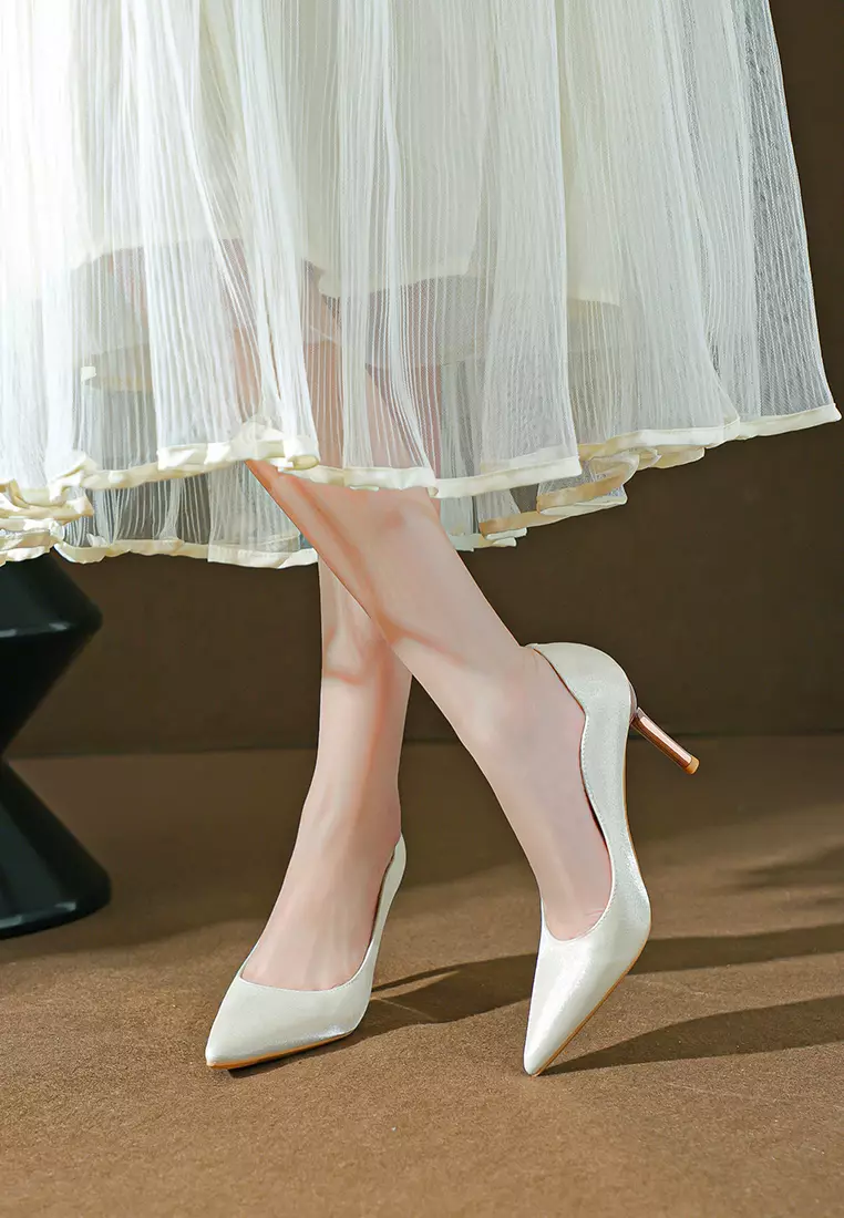 Twenty Eight Shoes 8CM Pointy Satin Pumps BY2181-21