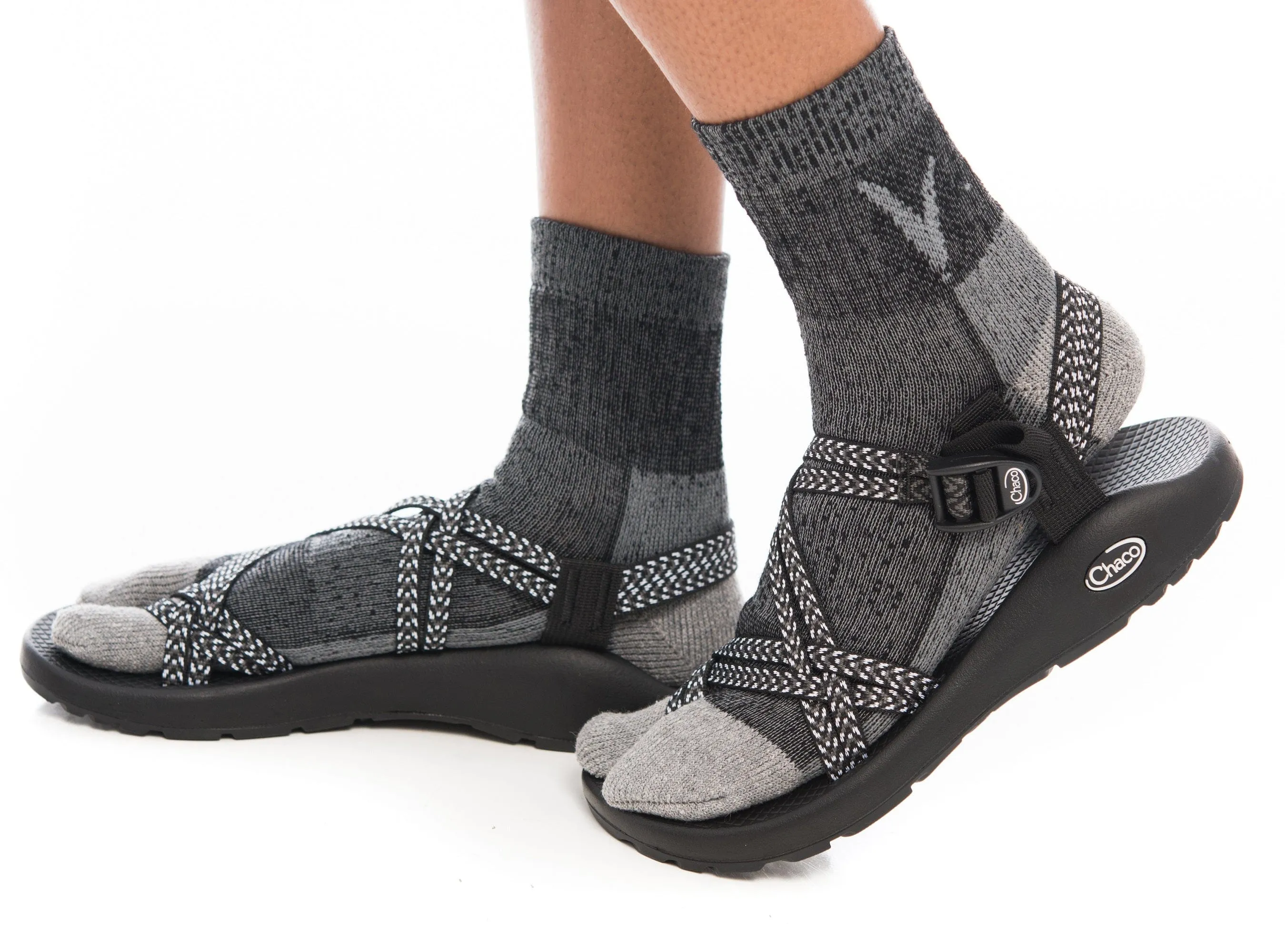 V-Toe Socks, Inc Unisex Dark Grey Wool Socks