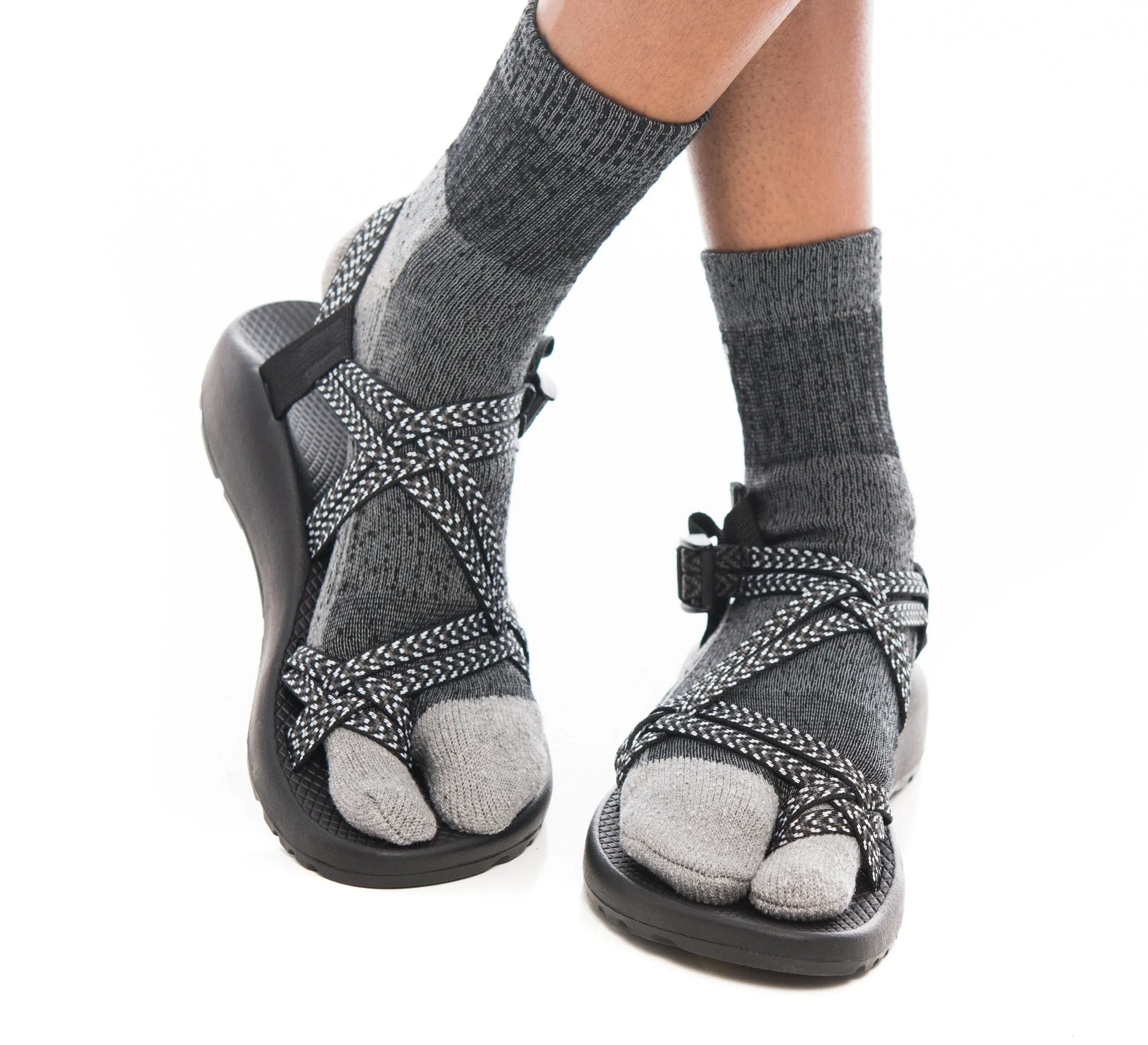 V-Toe Socks, Inc Unisex Dark Grey Wool Socks