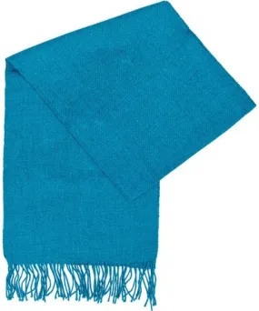 Venture Latin Women's Blue Baby Alpaca Teal Scarf - Thin Style