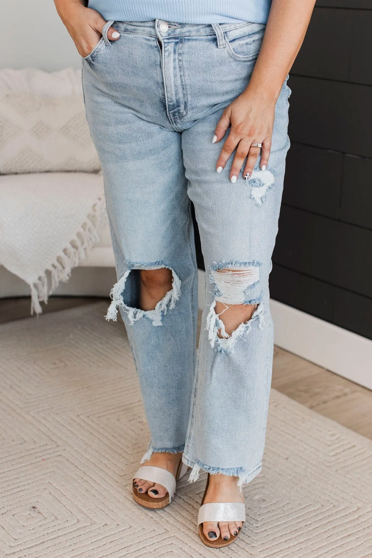 Vervet 90's Dad Jeans- Eliana Wash