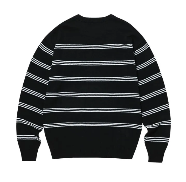 WOOALONG  |Crew Neck Stripes Unisex Nylon Street Style U-Neck