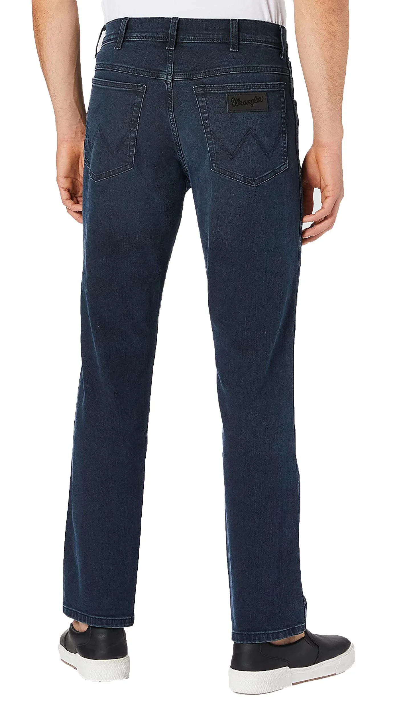 Wrangler Texas Slim Stretch Denim Jeans Bruised River