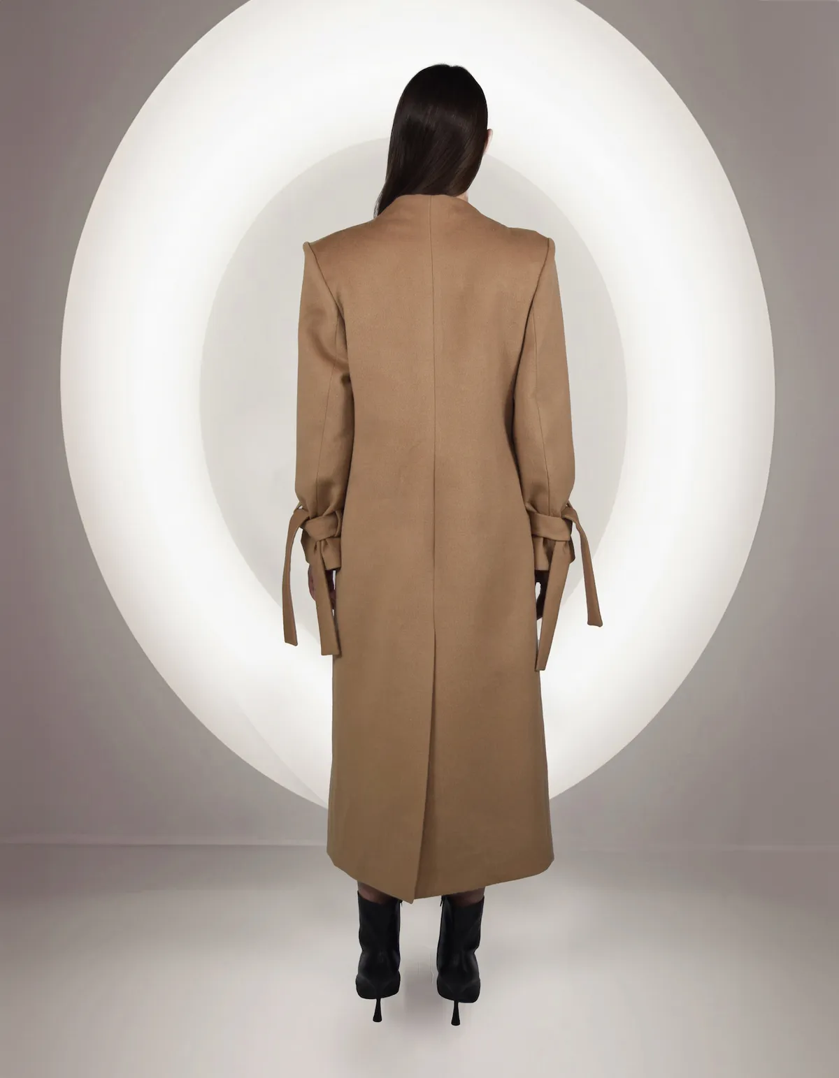 Zane Cashmere Long Coat - Beige